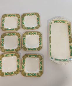 Bandeja y 6 platos porcelana Inglesa