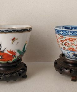 Par de pocillos de porcelana chinos antiguos