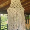 Lámpara de techo macramé