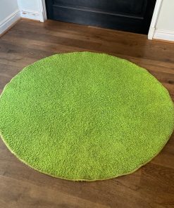 Alfombra redonda verde