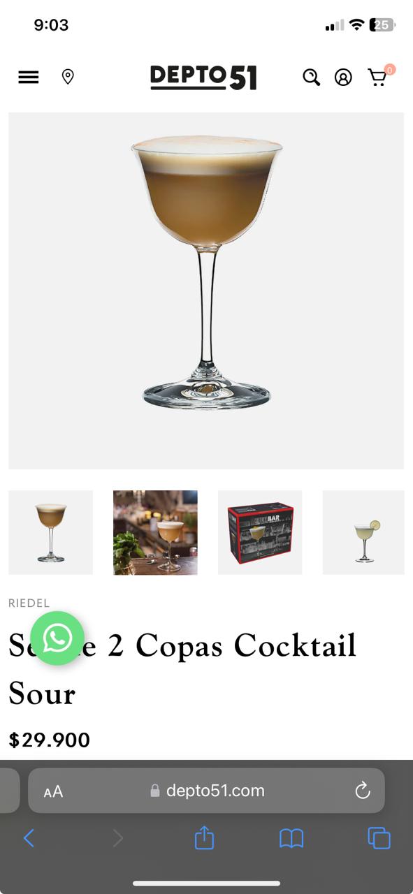 Set 2 copas cocktail Depto51 - Imagen 2