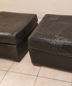 Par pouf ecocuero café