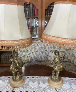 Par lámparas de mesa escultura