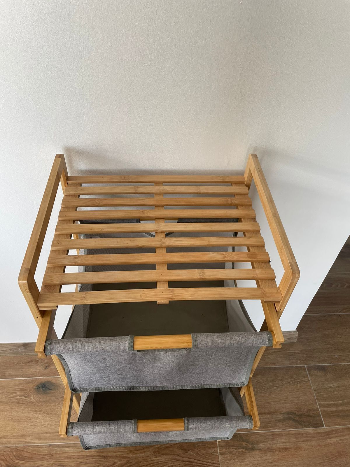 Mueble organizador de madera 3 cajones de tela - Imagen 2