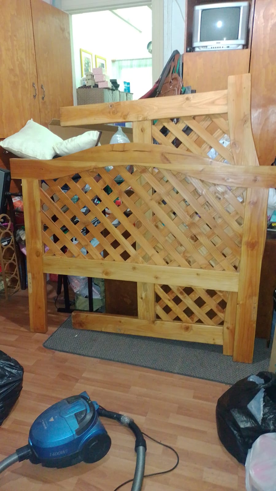 Cama 2 plazas Treillage Muebles Pelequén con colchón - Imagen 7