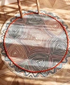 Alfombra redonda figuras geomáticas