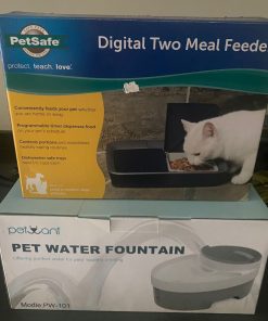 Alimentador y fuente automática para gatos