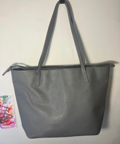 Cartera Ridley London cuero gris