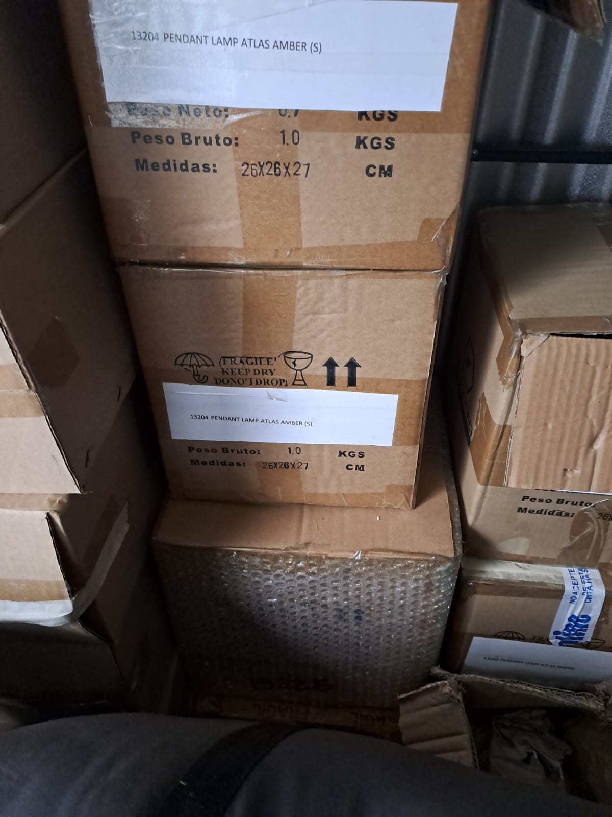 Lámpara de techo vidrio ámbar - Imagen 3