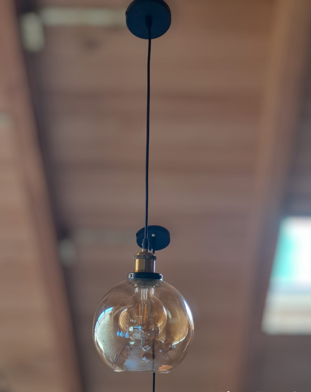 Lámpara de techo vidrio ámbar - Imagen 6