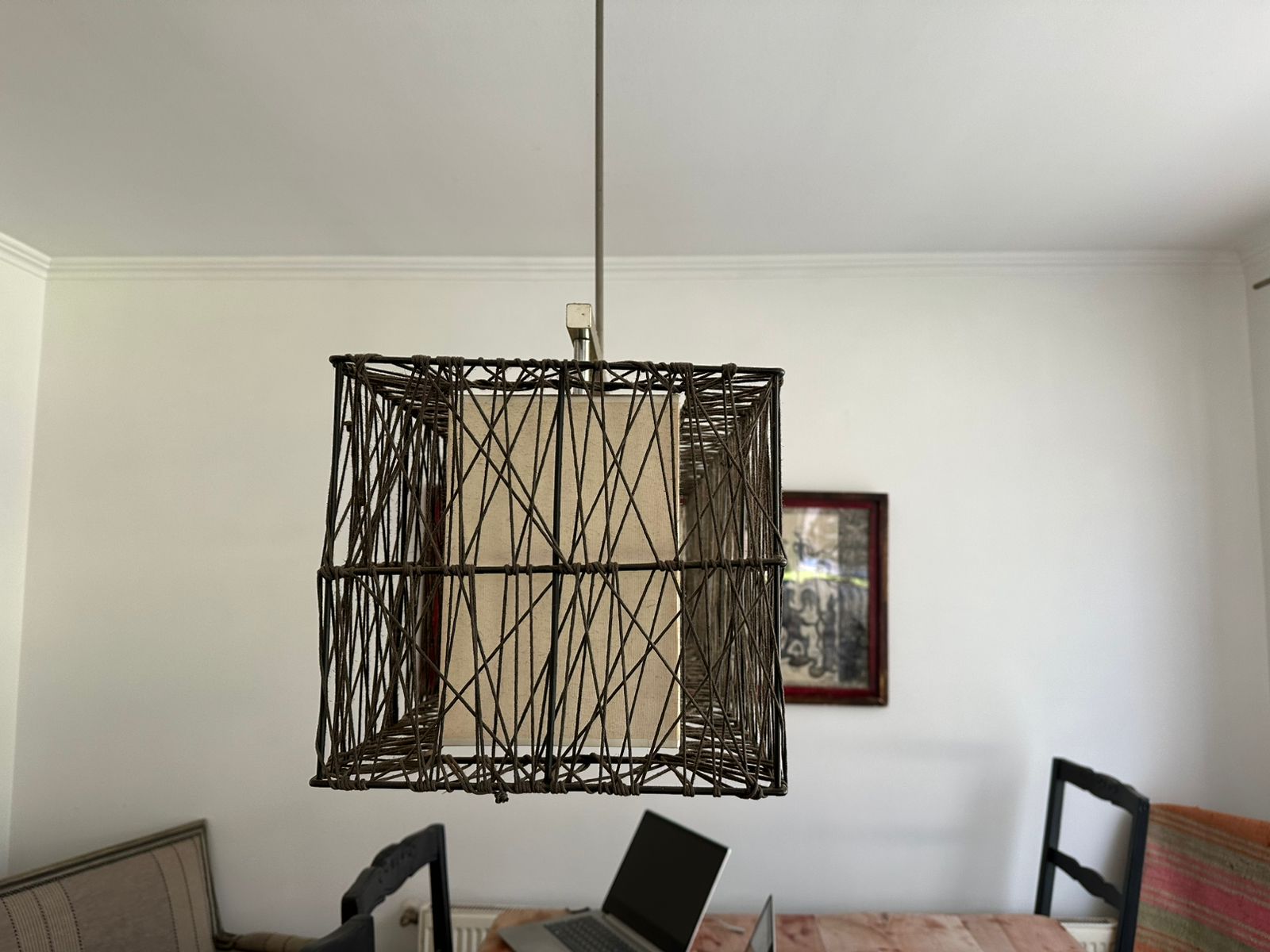 Lámpara de techo rectangular Rattan - Imagen 2