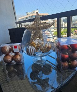 Set adornos navidad tonos bronce