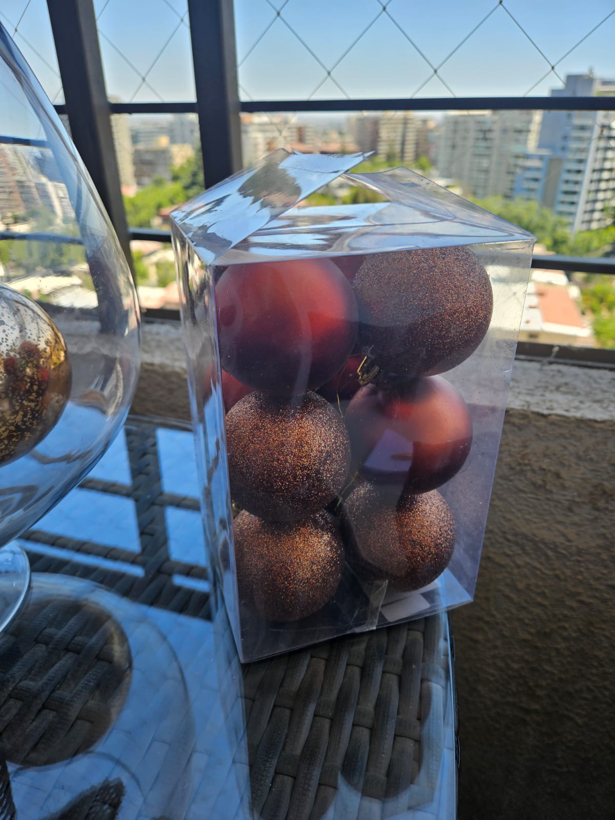 Set adornos navidad tonos bronce - Imagen 4