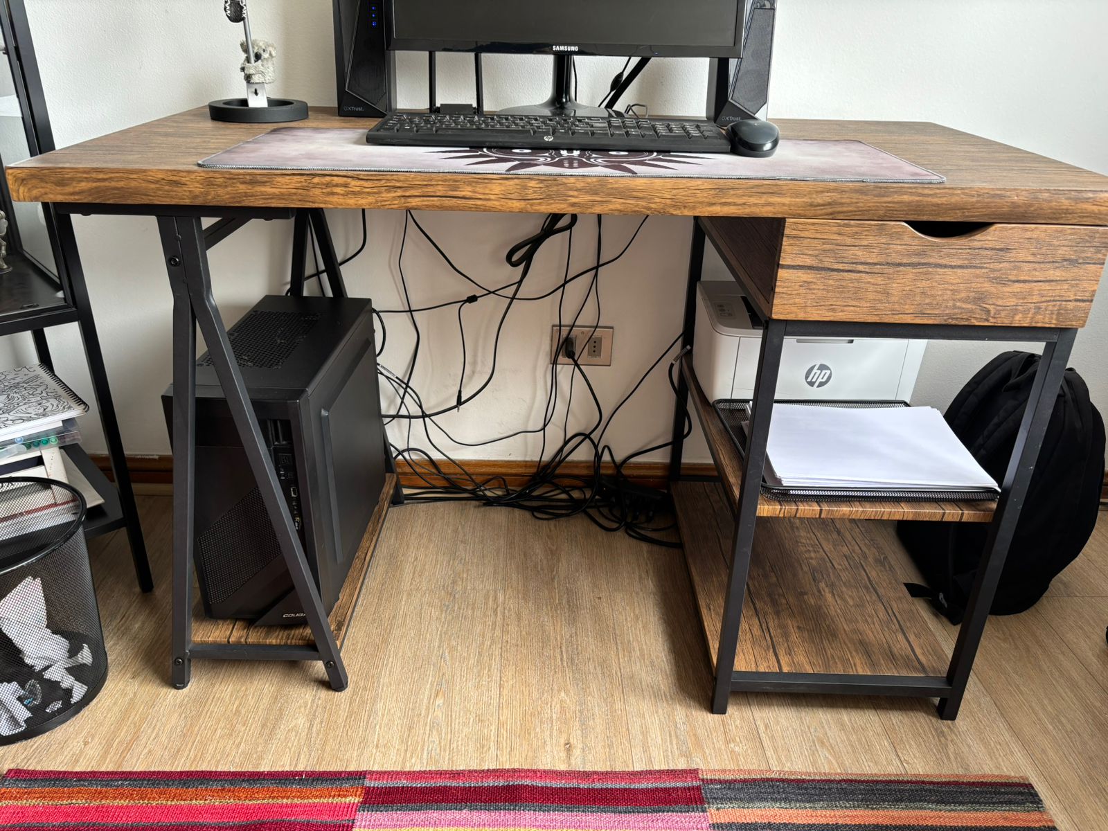 Escritorio melamina y fierro Just Home Collection - Imagen 2