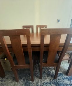 Juego comedor madera con 6 sillas