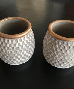 Par maceteros con drenaje