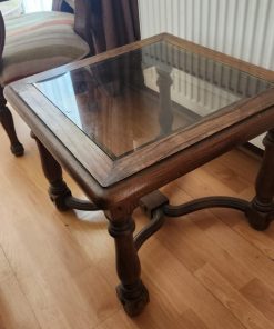 Mesas laterales Encina con vidrio