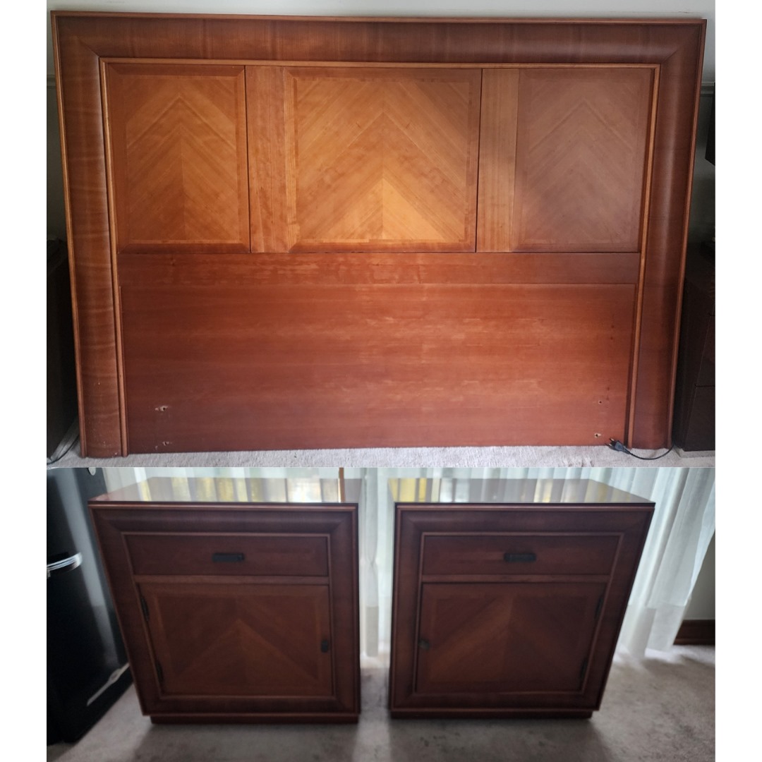 Respaldo Queen Rosen con veladores