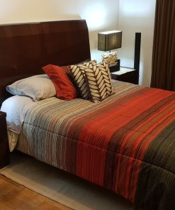 2 Veladores + Respaldo Queen Rosen Modelo Capri