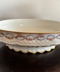 Fuentes porcelana Limonges borde dorado