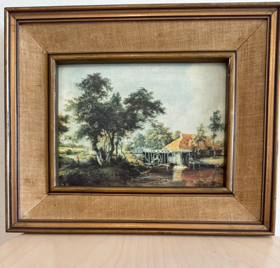 Cuadro paisaje rural oleo