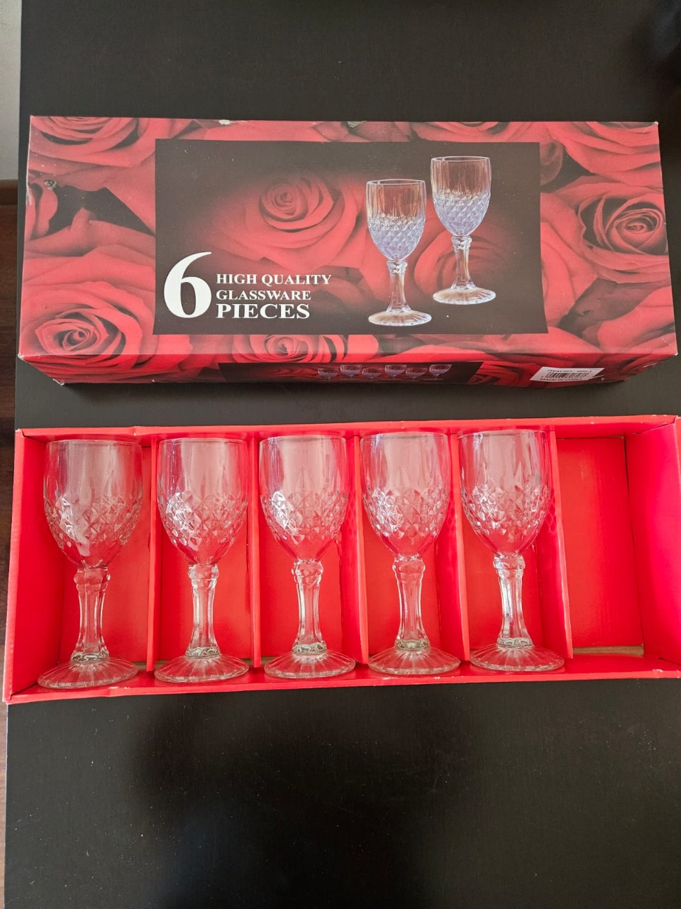 Juego 5 copas de vino