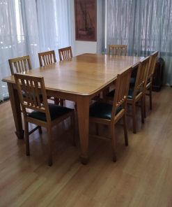 Juego de comedor Roble extensible con 12 sillas Art deco