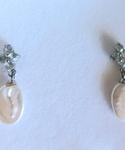 Aros vintage concha perla