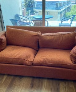Sofá 2 cuerpos naranja