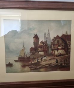 Cuadro lámina antigua medieval