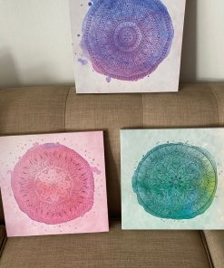 Set 3 cuadros mándala