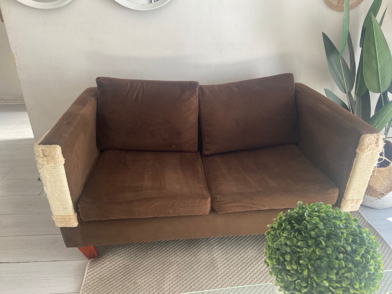 Sofá 2 cuerpos con rascadores