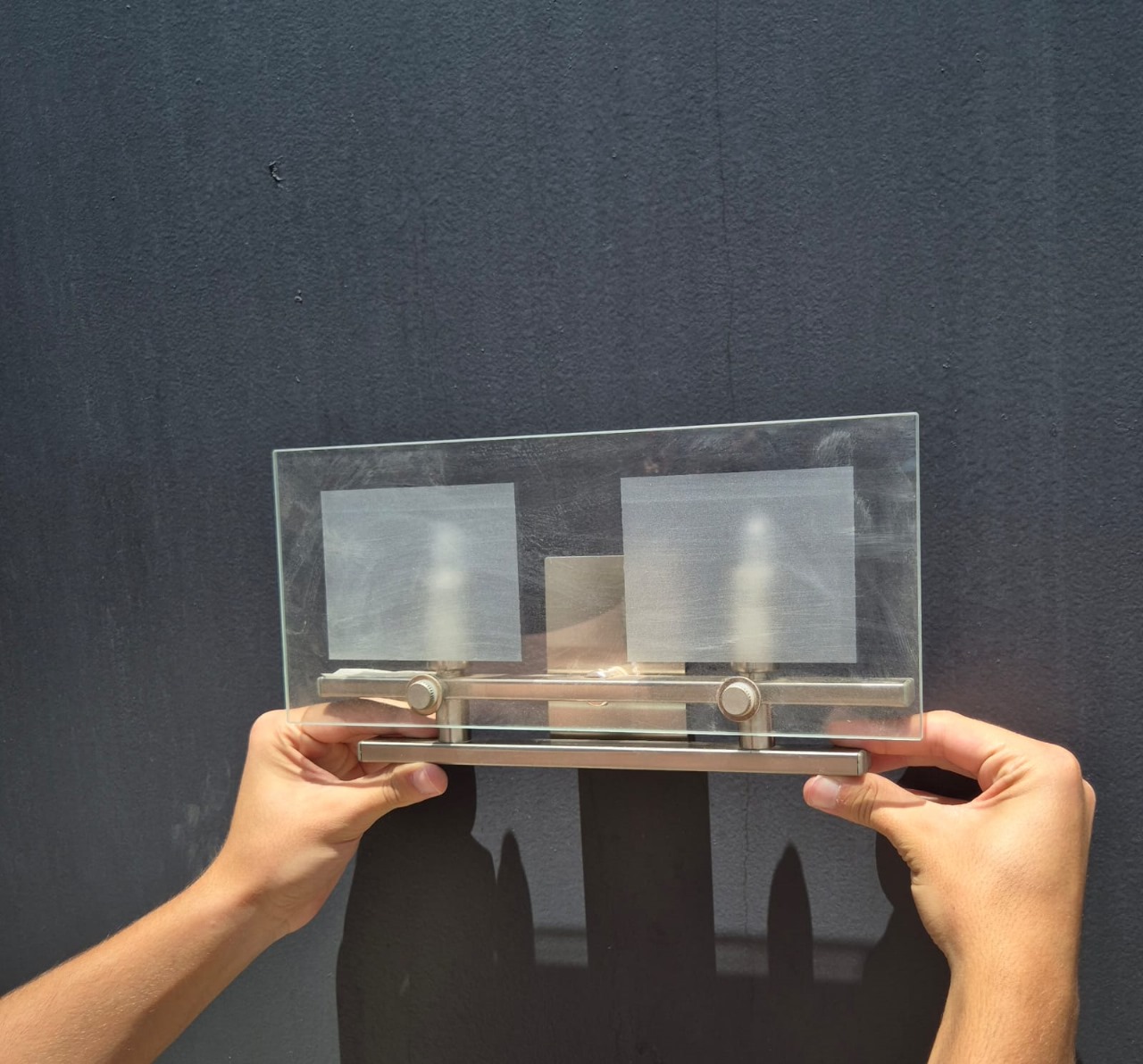 Aplique de vidrio para pared