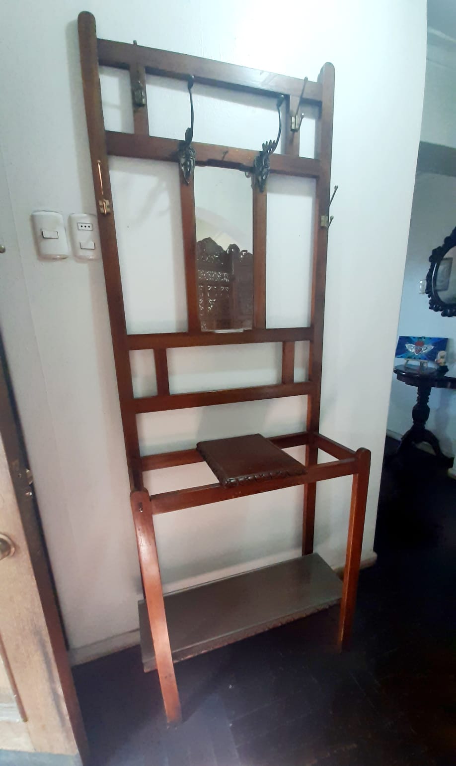 Perchero Madera con espejo - Imagen 2