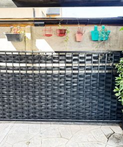 Set de portón y reja fierro con cintas