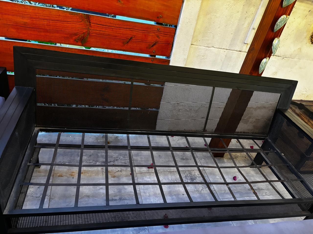 Sofá terraza 3 cuerpos metálico - Imagen 2