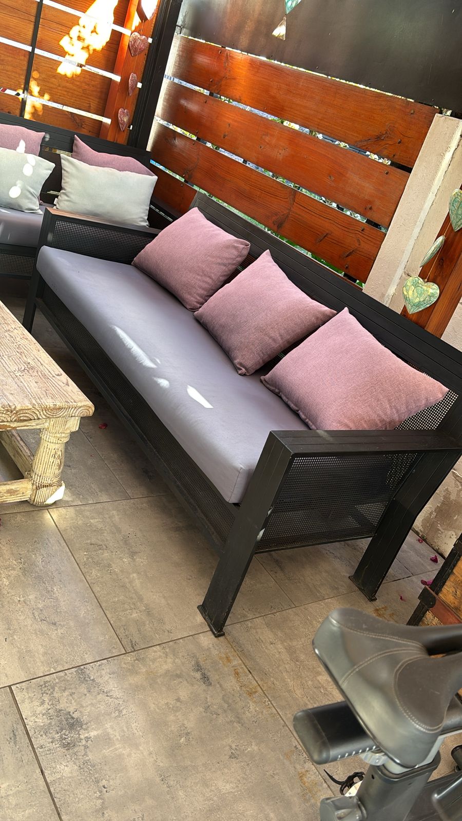 Sofá terraza 3 cuerpos metálico - Imagen 4