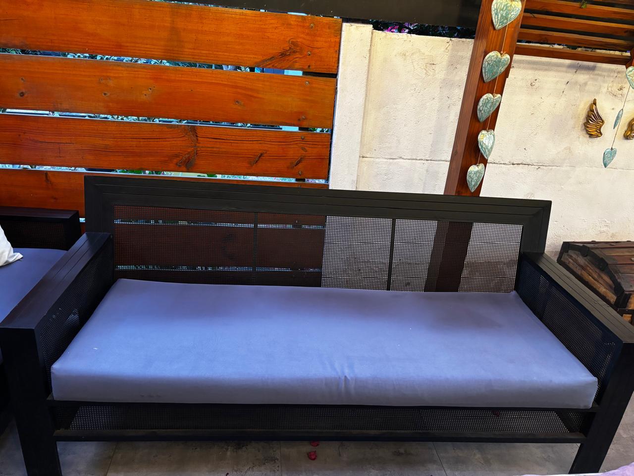 Sofá terraza 3 cuerpos metálico - Imagen 5