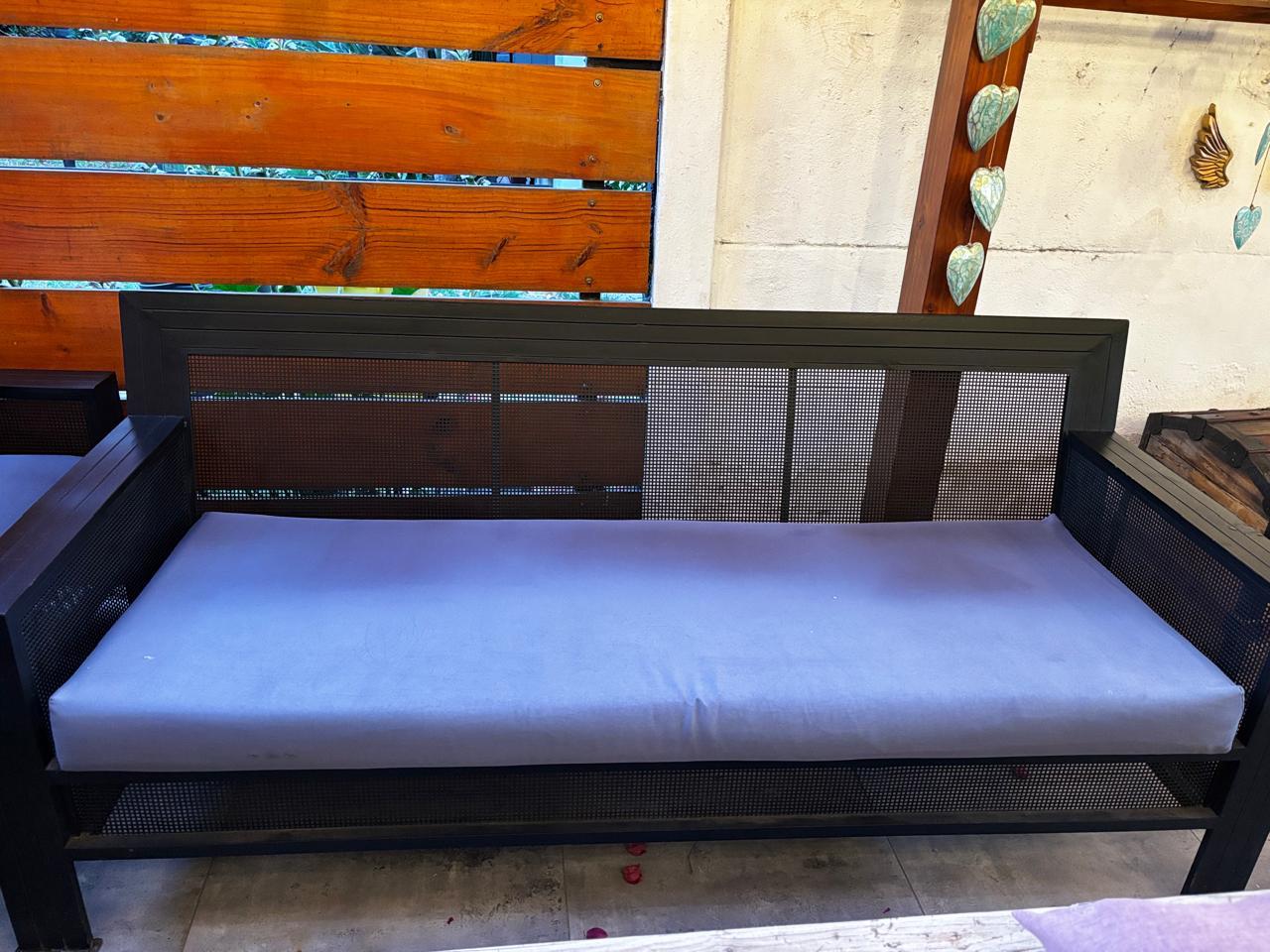 Sofá terraza 3 cuerpos metálico - Imagen 6