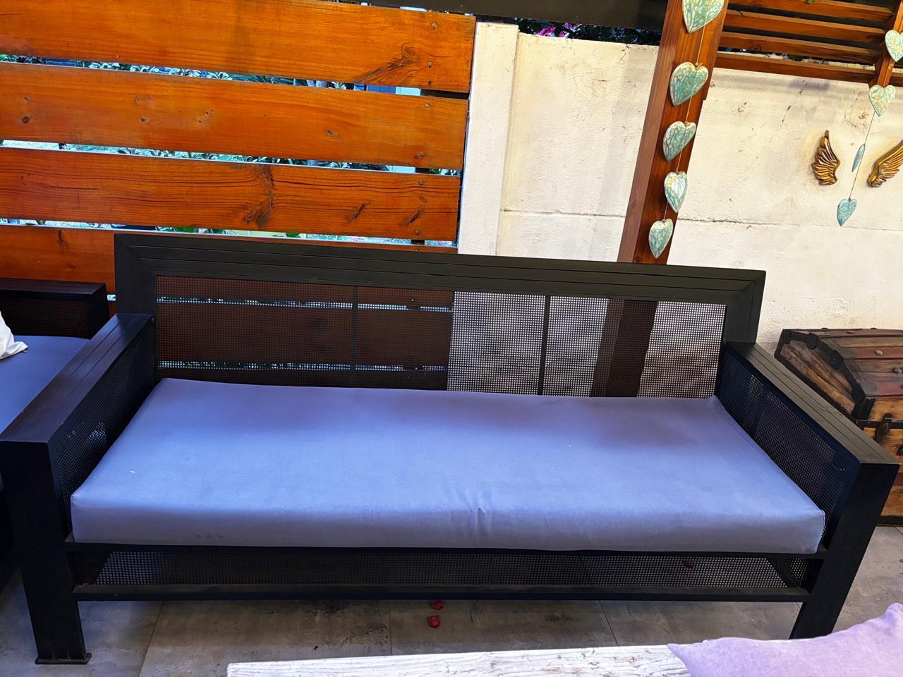 Sofá terraza 3 cuerpos metálico - Imagen 7