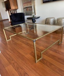 Mesa de centro metal y vidrio