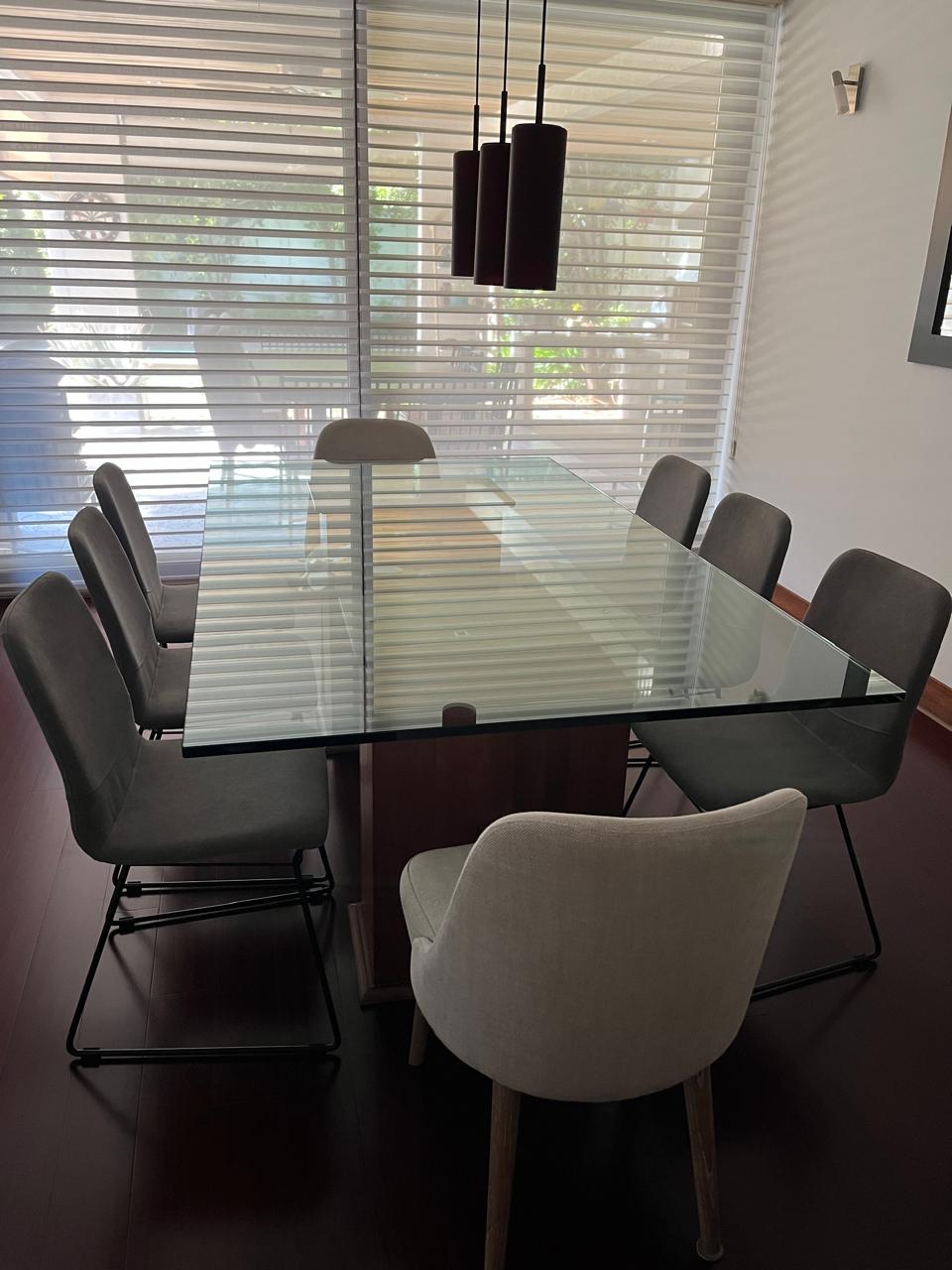 Mesa de comedor vidrio templado 8 puestos (sin sillas) - Imagen 3