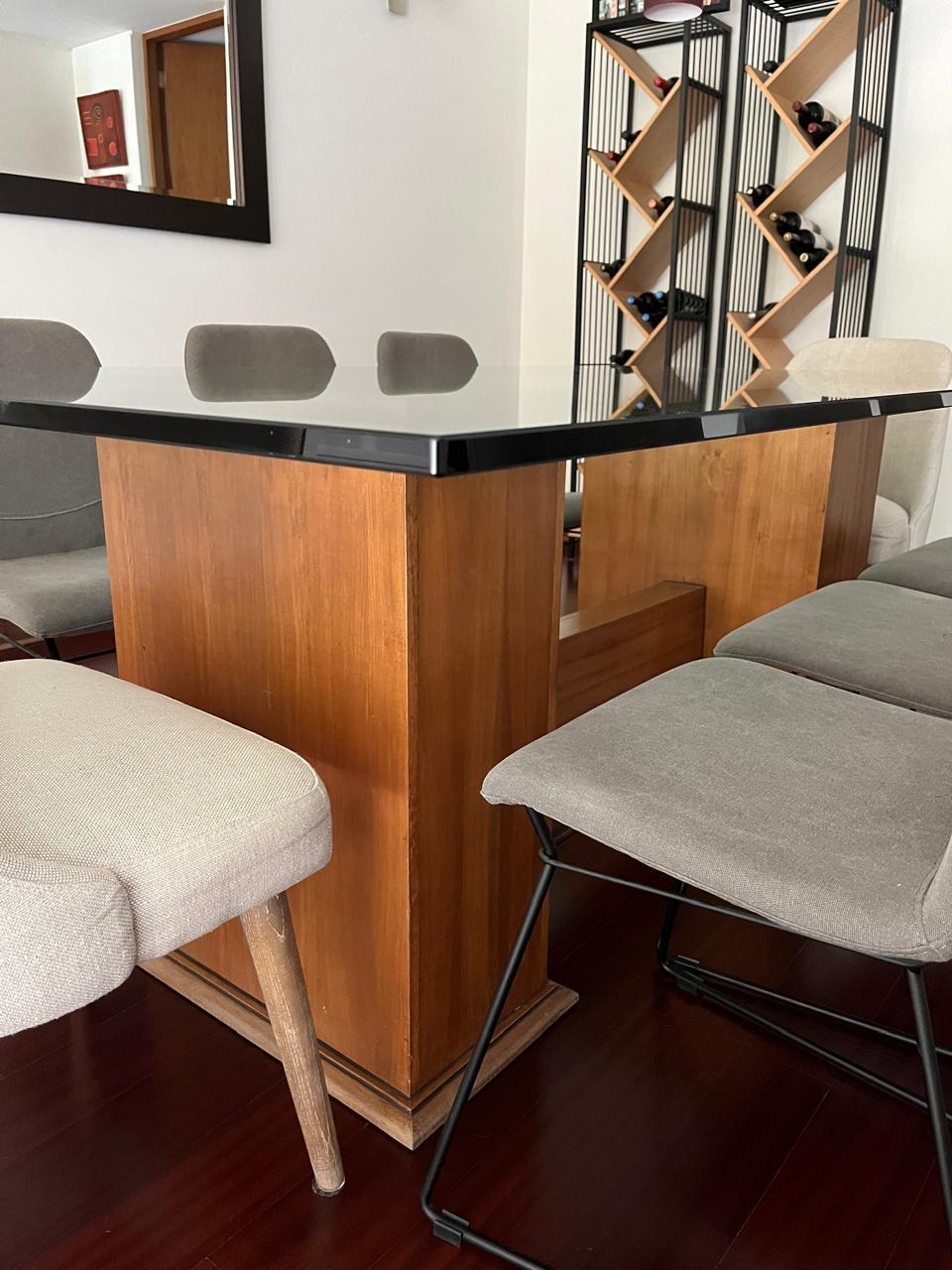 Mesa de comedor vidrio templado 8 puestos (sin sillas) - Imagen 4