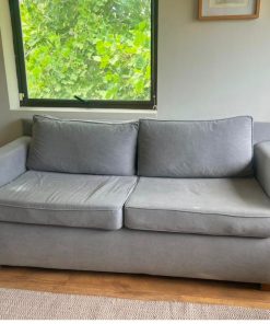 Sofá 3 cuerpos gris azulado