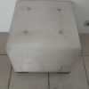 Pouf cuadrado blanco