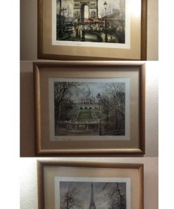 Set 3 cuadros laminas francesas