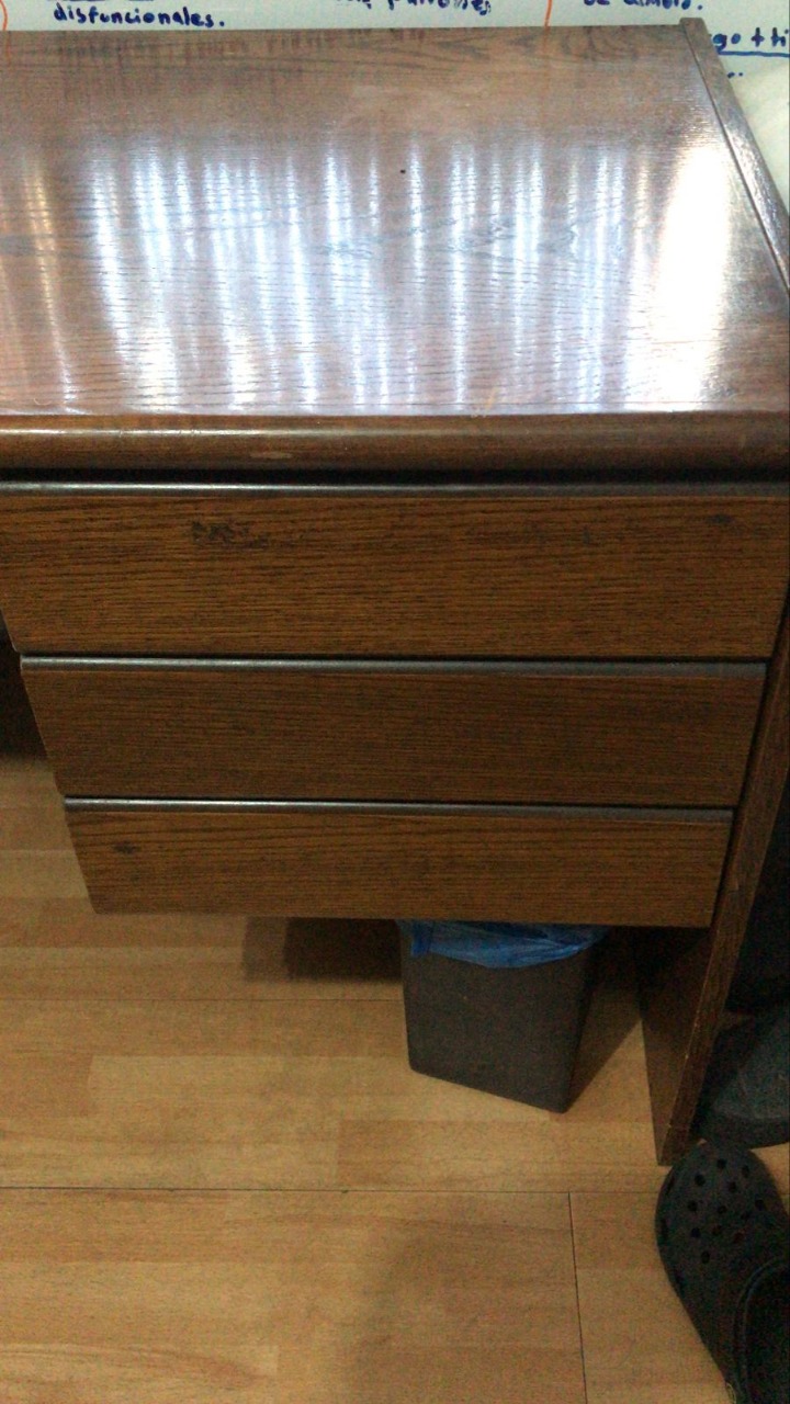 Escritorio con cajonera lateral madera - Imagen 7