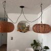 Lámparas de techo mimbre
