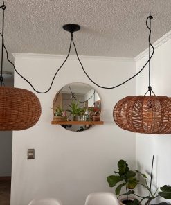 Lámparas de techo mimbre