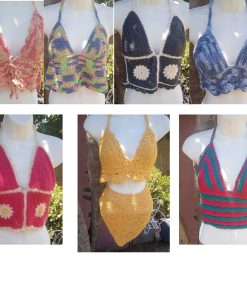 Crop tops tejidos a crochet